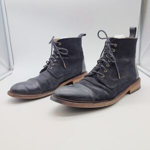 Taft Dark Blue Suede Cap Toe Sz 11 Men's Boots